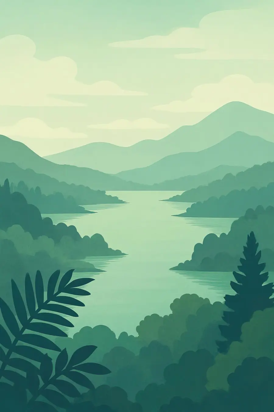 Illustrated landscape plate: North American wilds, North America