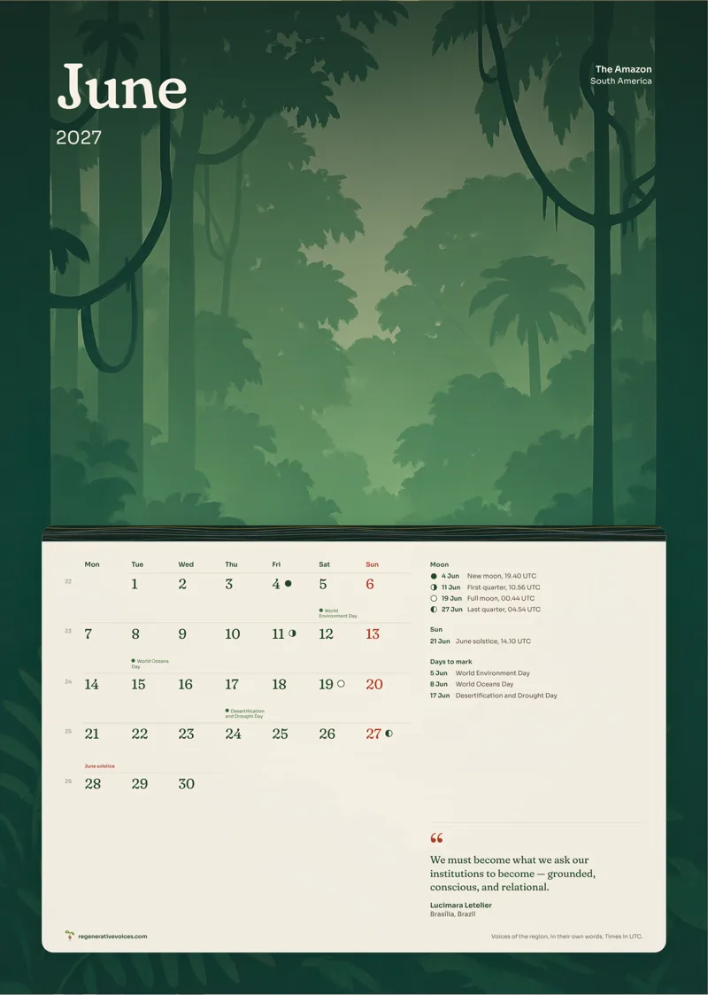 June in the 2027 South America calendar